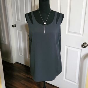 Gray casual tank